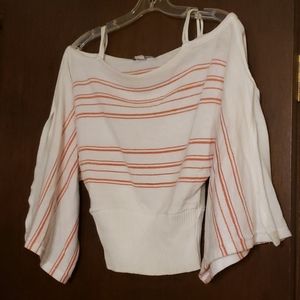 Cold Shoulder, Split Sleeve Sweater